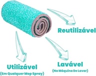 Mop 3 em 1 com 3 Refis e Reservatório de 400ml - Limpeza Profissional para Todos os Pisos - imagem 5