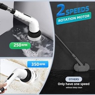 Esfregador Giratório Elétrico Sem Fio com 8 Cabeças - Potente e Ergonômico para Banheiro e Pisos - imagem 3