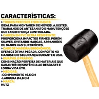 Marreta de Borracha Hutz: Ideal para Azulejos e Pisos - imagem 2