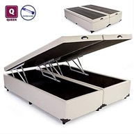Cama Box Queen Size com Baú de Armazenamento e Pistão a Gás - Design Bipartido Moderno - imagem 2