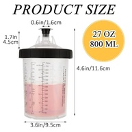 Copos de Tinta Descartáveis para Pistola Automotiva 800ml - Kit Completo com 45 Unidades + Acessórios - imagem 3