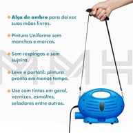 Pistola Elétrica Pulverizadora MM House 650W: Pintura Profissional em Casa (220V) - imagem 4