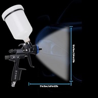Luqeeg Pistola de Pulverização HVLP Portátil 4000B - 600mL, Bico 1.3mm, para Pintura Automotiva e Projetos DIY - imagem 3