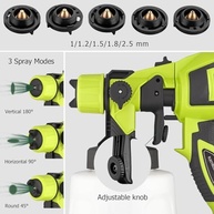 Pistola de Pintura Elétrica JiGiU 700W HVLP com 5 Bicos - Pulverizador de Tinta Profissional 1400ml - imagem 4