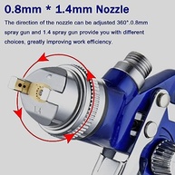 Conjunto de Pistola de Pulverização HVLP com 2 Peças - Ideal para Pintura Automotiva, Móveis e Modelismo - imagem 5