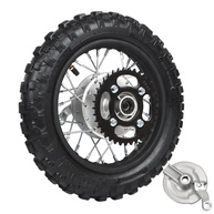 Kit Roda Traseira Dirt Pit Pro Trail Bike 10" 2.5-10 c/ Freio a Tambor e Corrente 37T - imagem 1