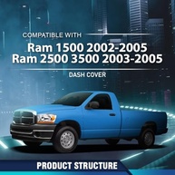 Tampa de Painel TPE Preta PIT66 para Dodge Ram 1500/2500/3500 - Proteção e Estilo - imagem 3