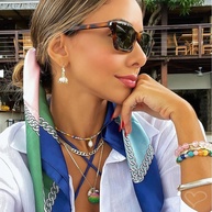 Pulseira Folheada Ouro 18k: Malha Larga Fernanda Piuka - imagem 2
