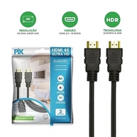 PIX Cabo Hdmi 2.0 4K Hdr 19P 2M Pix Gold, Preto - imagem 4