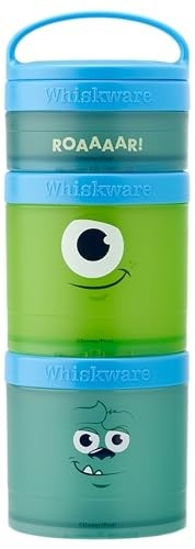 Whiskware Recipientes Empilháveis Disney Pixar - 3 Copos com Tema Monsters Inc para Lanches Escolares e Viagens - imagem 2