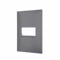 Placa Acabamento Pialplus: 4x2, 1 Posto Cinza - imagem 1