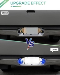 Luzes LED Placa Toyota Tacoma T100 1992-2004 - Branco/Azul U-Shape - imagem 5