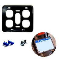 Suporte Placa Mercosul Moto 17x20cm Preto: Segurança e Estilo com Kit Completo Antifurto - imagem 3