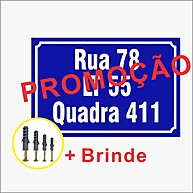Placa de Endereço Personalizada 30x20cm – Destaque Seu Endereço! - imagem 1