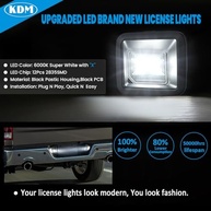Luz de Placa LED KDM 6000K para Ford F250/F350/F450 Super Duty 2017-2024 - Brilho Superior e Instalação Fácil - imagem 3