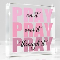 Placa Decorativa de Acrílico Rosa Inspiradora - Presente Perfeito para Mulheres Cristãs - imagem 2