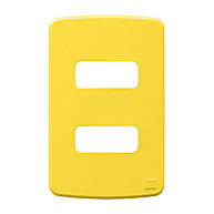 Placa Weg Composé: Acabamento 4x2 Amarelo para 2 Postos - imagem 1