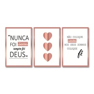 Quadros Decorativos Sala Frase Motivacional - Kit 3 Placas para Ambientes Modernos - imagem 2