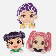 Kit 3 Placas de Pintura Guerreiras K-pop Rumi Mira Zoey - Anime Infantil em Plástico Decorativo - imagem 1
