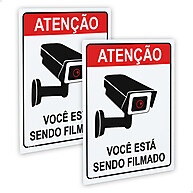 Placas 'Você Está Sendo Filmado' – Segurança Visual Garantida - imagem 1