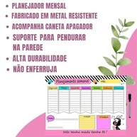 Quadro Lousa Formiga 40x60cm - Planejamento Semanal em Metal com Estilo - imagem 5