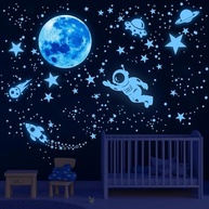 Estrelas Brilhantes para Teto - 1008 Peças com Lua e Planetas | Decoração Espacial para Quarto Infantil - imagem 5