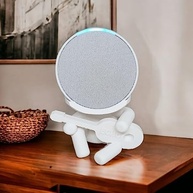 Suporte Alexa Echo POP com Design Exclusivo - Robert Plant, Cachorro, Violão e Gato - Decoração Moderna e Presente Ideal - imagem 2