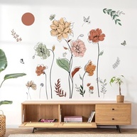 Decalques de Parede Boho Flores e Plantas - Adesivos Decorativos Removíveis para Sala, Quarto e Berçário - imagem 4
