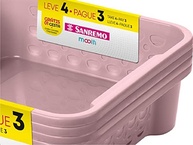 Sanremo Cesto Organizador Plástico 1,6L Empilhável - Moolti 4 por 3 - imagem 5