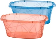 Bacia Oval Grande 30L em Plástico Translúcido - Design Ergonômico e Versátil para Lavanderia e Armazenamento - imagem 2