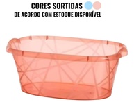 Bacia Oval Grande 30L em Plástico Translúcido - Design Ergonômico e Versátil para Lavanderia e Armazenamento - imagem 4