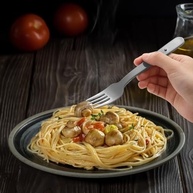 Conjunto de Talheres em Plástico Lavável - 3 Servings | Cinza Moderno - imagem 5