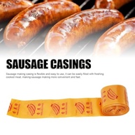 Invólucros de salsicha não comestíveis de plástico, revestimentos resistentes a altas temperaturas para presunto, salsichas e muito mais, perfeitos para fazer linguiça seca defumada - imagem 2