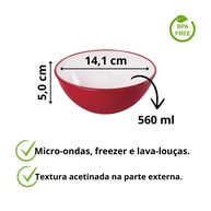 Tigelas Duo Chef: Kit 6 Cumbucas 560ml Plasútil - imagem 2