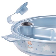 Plasútil Kit Refeição Bebê 4 Peças com Prato Térmico Azul - Seguro, Prático e Ergonômico - imagem 4