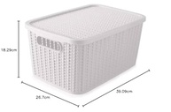 Caixa com Tampa Trama Plasútil 14L - Organização Moderna e Prática para o Lar - imagem 3