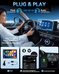 Adaptador CarPlay Sem Fio 2025: iPhone e Android Auto Wireless - Plug and Play - imagem 3