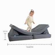 Freso Baby Soft Play - Sofá Modular Infantil Montessori Cinza | 4 Peças Macias e Versáteis para Estimular Criatividade - imagem 4