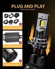 Lâmpada LED H7 Ultra Brilhante 40000LM: Iluminação 800% Superior e Instalação Plug and Play - imagem 3