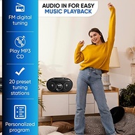 Philips Boombox Portátil: Som Estéreo, CD Player, Rádio FM e USB para Música em Qualquer Lugar - imagem 4
