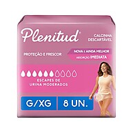Plenitud Femme: Calcinha Descartável G/XG - 8 Unidades - imagem 1