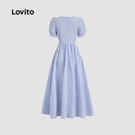 Vestido Listrado Lovito: Elegância Plissada! - imagem 2