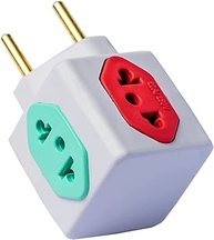 Adaptador Benjamin Cubo 3 Entradas 10A + 1 Entrada 20A - Plug Padrão Novo/Antigo Bivolt - imagem 2