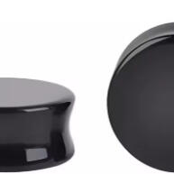 Plug Acrílico Preto para Piercing: Alargador Estiloso e Confortável - imagem 1