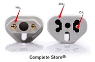 Kit 2 Adaptadores de Tomada Universal 10A/20A Bivolt 110V/220V - Plug Benjamin T Bob Love - imagem 4