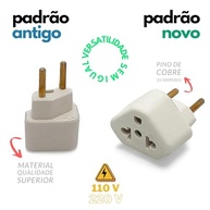 Kit 2 Adaptadores de Tomada Universal Bivolt 10A/20A 250V - Plugue 110V/220V - CompleteStore® - imagem 4