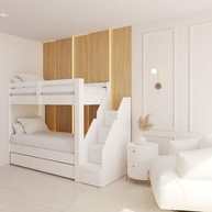 Beliche Solteiro com Gavetões e Nichos - Star Plus Casatema Branco Perfect Wood - imagem 5