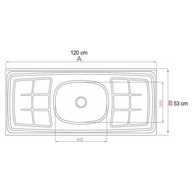 Pia de Cozinha Inox 120cm Bali - Ghel Plus - imagem 2