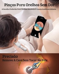 Bebird Earsight Plus R37R - Kit Completo de Otoscópio com Câmera HD e Pinça Sem Fio para Limpeza Segura do Ouvido - imagem 5