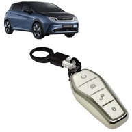 Capa Chave Presencial BYD Mini Song Plus Dolphin Seal - Elegância e Proteção (Branco com Cromado) - imagem 2